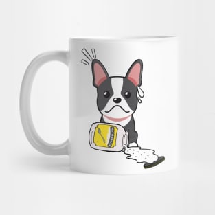 Cute French Bulldog spilled a jar of mayonnaise Mug